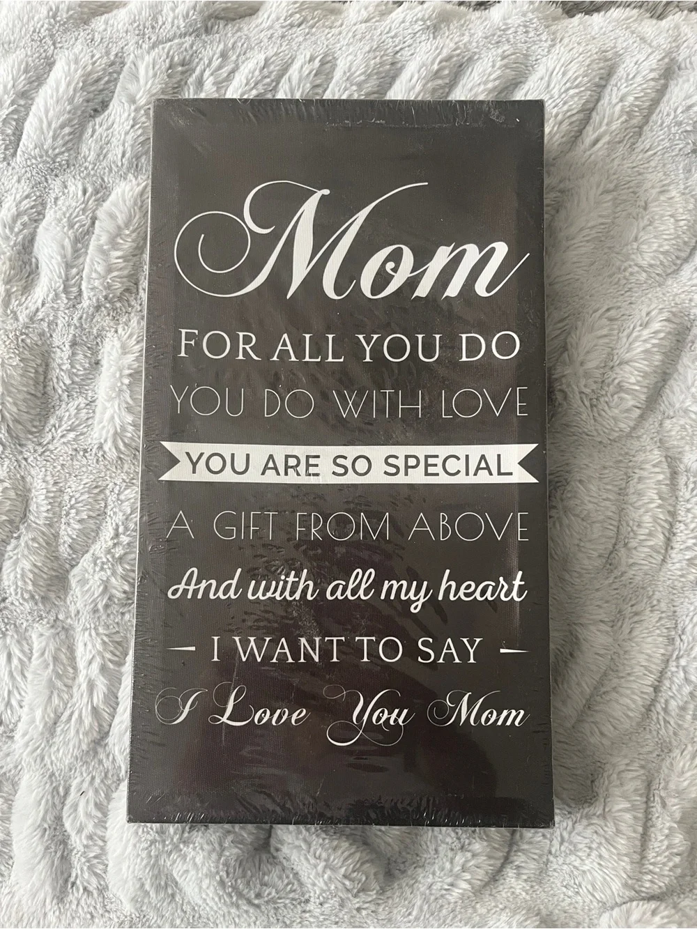 Mom Wall Plaque - Black and White Inspirational Sign